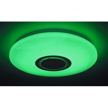 Rabalux - Iluminação de teto LED RGB com regulação e altifalante LED/24W/230V Wi-Fi Tuya + comando