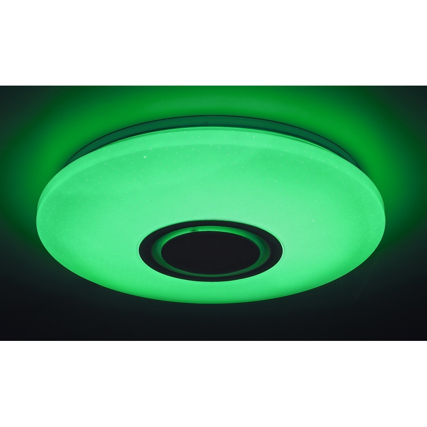 Rabalux - Iluminação de teto LED RGB com regulação e altifalante LED/24W/230V Wi-Fi Tuya + comando