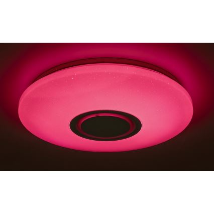 Rabalux - Iluminação de teto LED RGB com regulação e altifalante LED/24W/230V Wi-Fi Tuya + comando