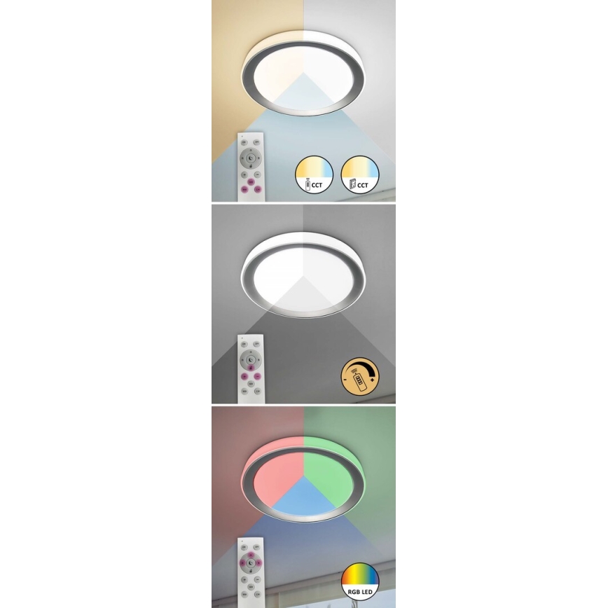 Rabalux - Iluminação de teto LED RGB com regulação LED/40W/230V 2700-6500K Wi-Fi Tuya  + comando