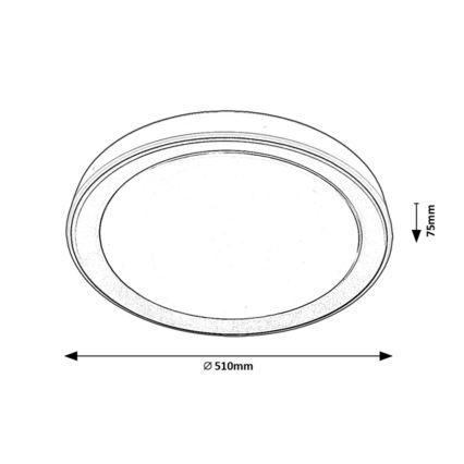 Rabalux - Luminária de teto LED RGB regulável LED/40W/230V 2700-6500K Wi-Fi Tuya + controlo remoto