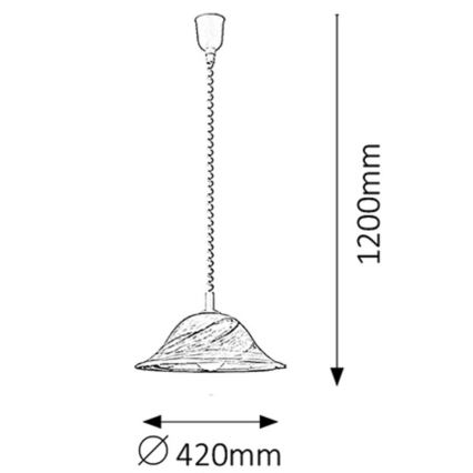 Rabalux - Candelabro 1xE27/60W/230V