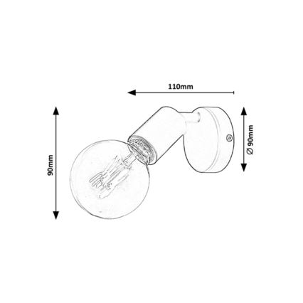 Rabalux - Foco de parede LAMAR 1xE27/40W/230V