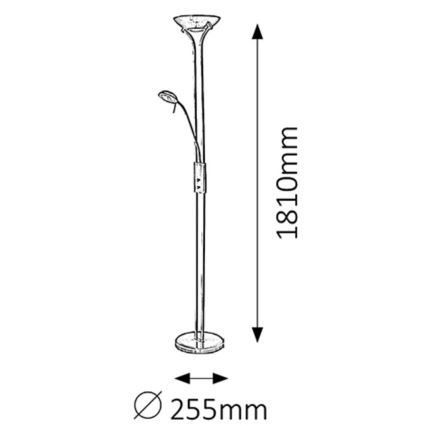 Rabalux - Luz de chão com regulação 1xR7s/230W + 1xG9/40W