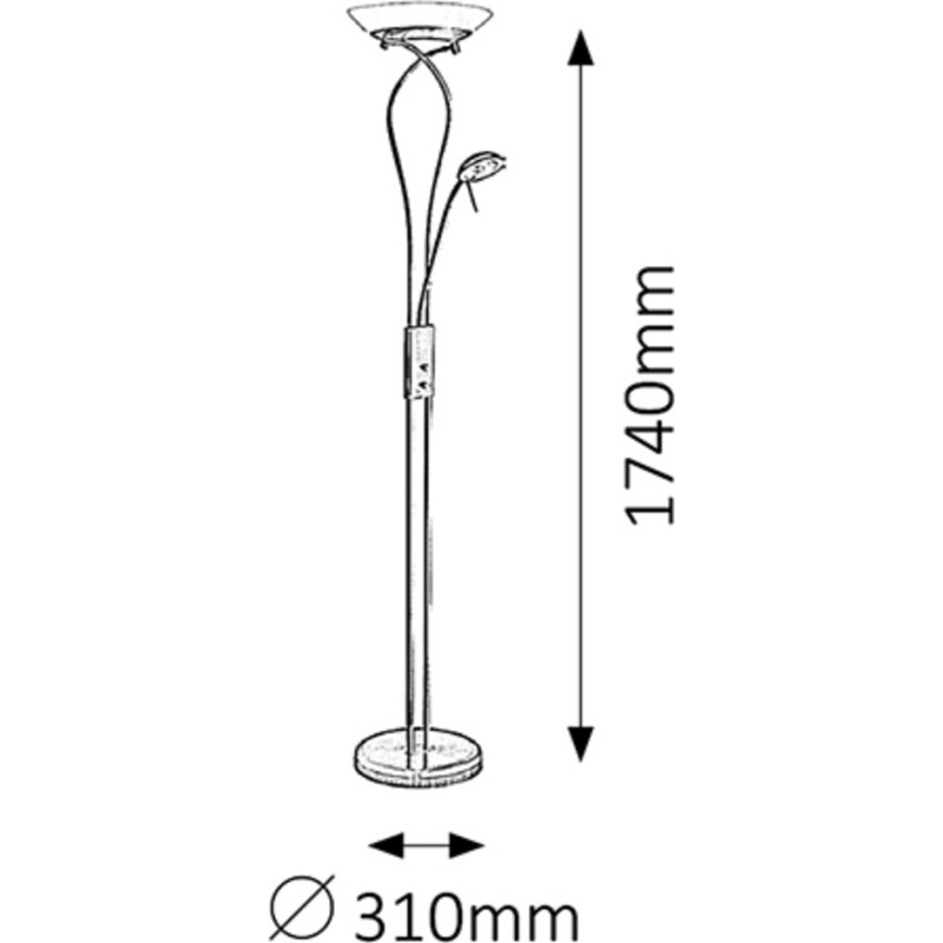 Rabalux - Luz de chão com regulação 1xR7s/230W + 1xG9/40W