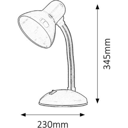 Rabalux - Lâmpada de mesa 1xE27/40W/230V