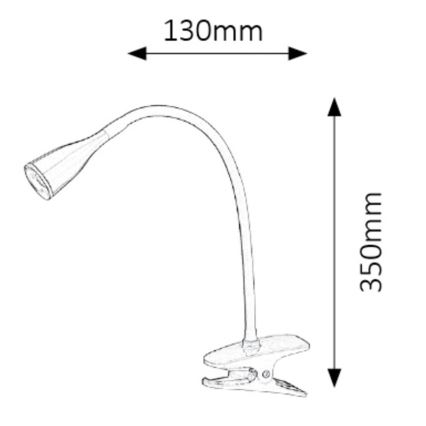 Rabalux - Candeeiro de mesa com clipe LED 1xLED/4,5W/230V