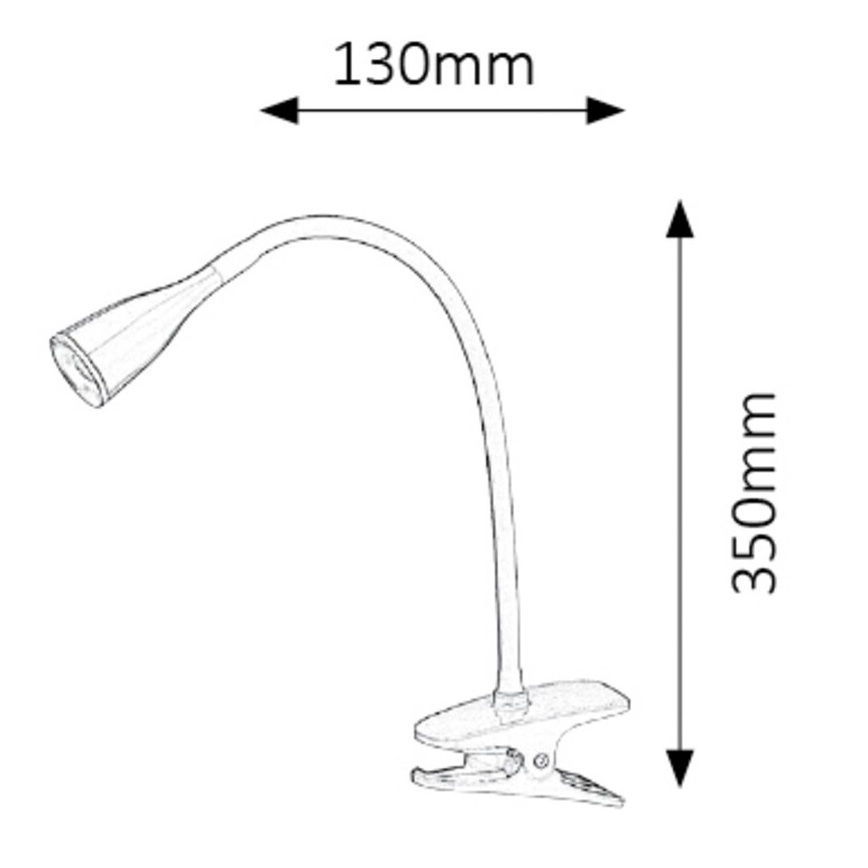 Rabalux - Candeeiro de mesa com clipe LED 1xLED/4,5W/230V