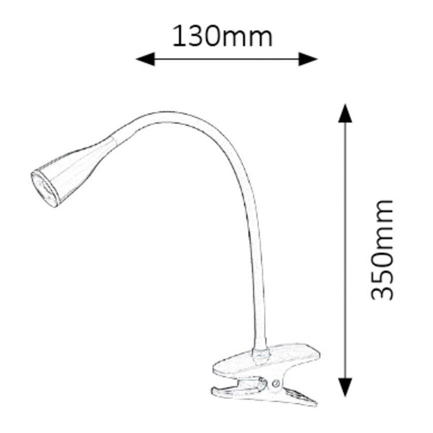 Rabalux - Candeeiro de mesa com clipe LED 1xLED/4,5W/230V