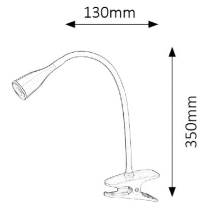 Rabalux - Candeeiro de mesa com clipe LED 1xLED/4,5W/230V