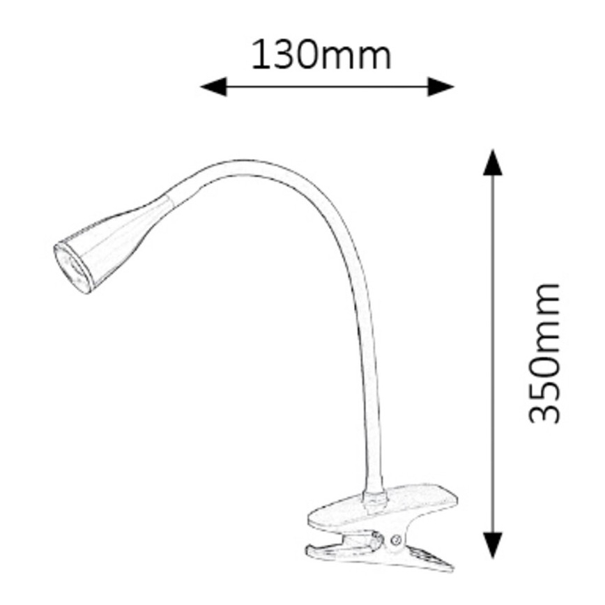Rabalux - Candeeiro de mesa com clipe LED 1xLED/4,5W/230V