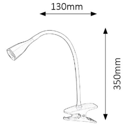 Rabalux - Candeeiro de mesa com clipe LED 1xLED/4,5W/230V