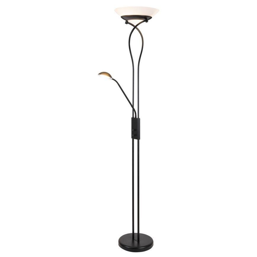 Rabalux - Luminária de piso 2xE27/15W+1xG9/40W/230V preto antigo