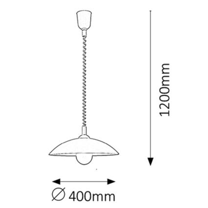 Rabalux - Candelabro de altura ajustável 1xE27/60W/230V