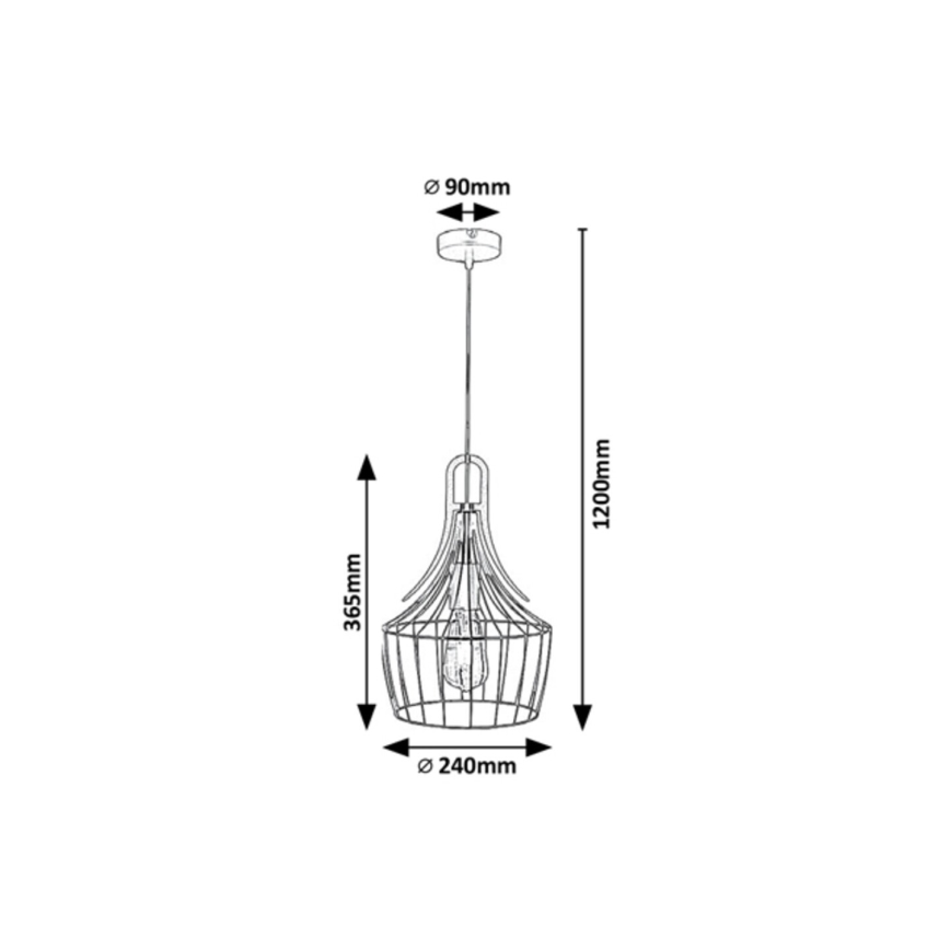 Rabalux - Candeeiro suspenso 1xE27/40W/230V