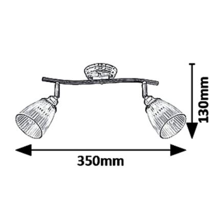 Foco 2xE14/40W/230V