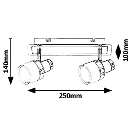 Rabalux - Foco LED HAROLD 2xLED/5W/230V IP44