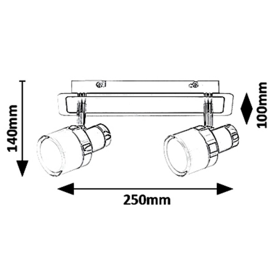 Rabalux - Foco LED HAROLD 2xLED/5W/230V IP44