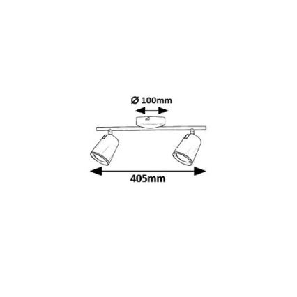 Rabalux 5046 - Foco LED SOLANGE 2xLED/6W/230V