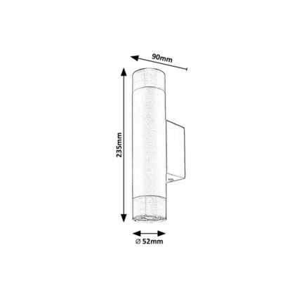 Rabalux - Iluminação de parede ZIRCON 2xGU10/5W/230V