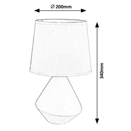 Rabalux - Candeeiro de mesa 1xE14/40W/230V cinzento