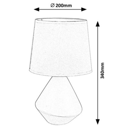 Rabalux - Candeeiro de mesa 1xE14/40W/230V castanho