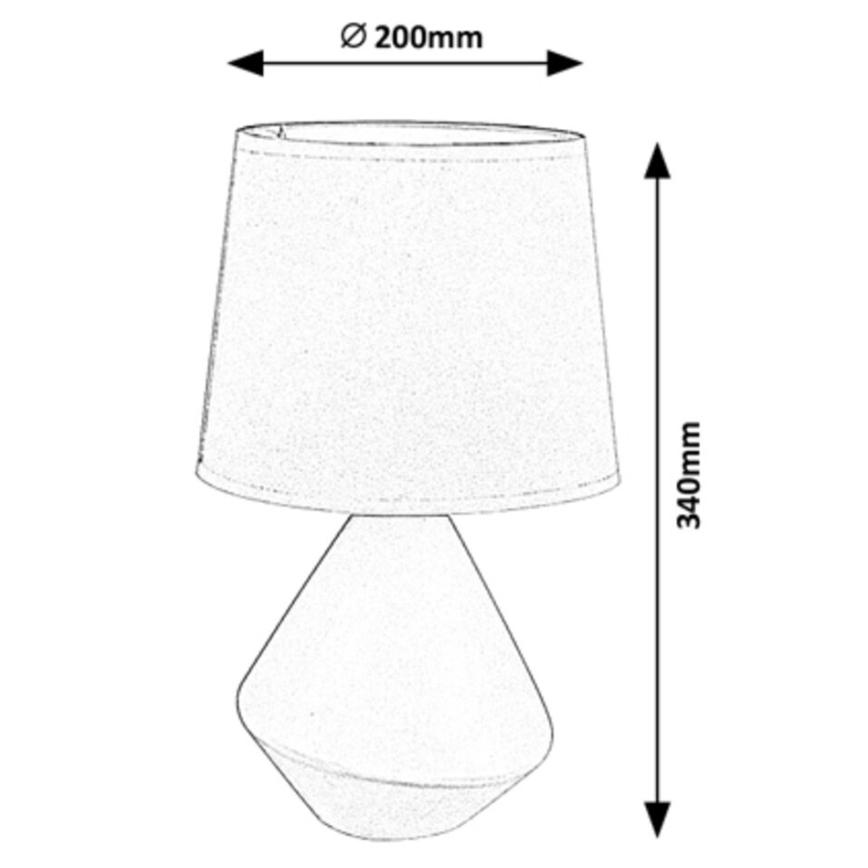 Rabalux - Candeeiro de mesa 1xE14/40W/230V castanho