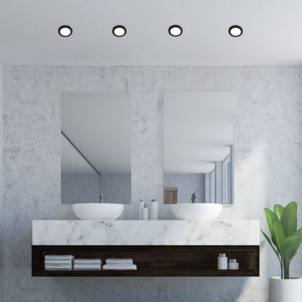 Rabalux - Iluminação embutida de casa de banho LED LED/3W/230V IP44 preto