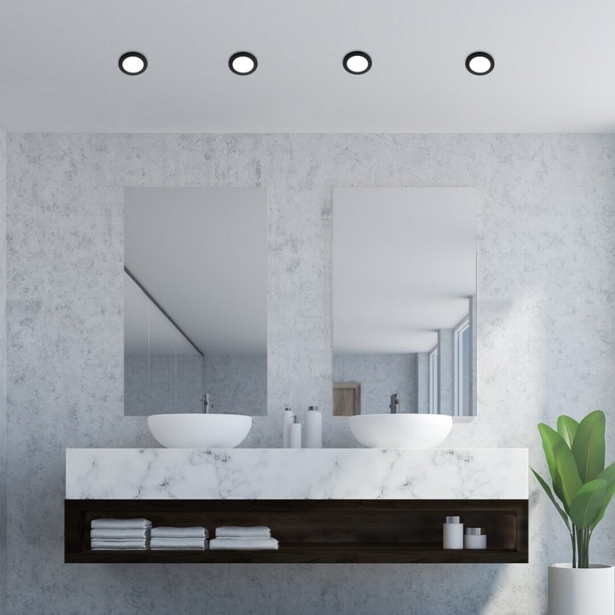 Rabalux - Iluminação embutida de casa de banho LED LED/3W/230V IP44 preto
