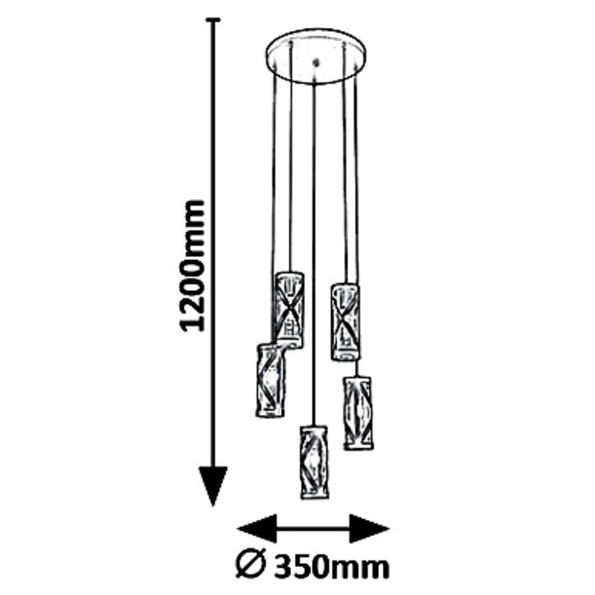 Rabalux 5340 - Candelabro num fio OBERON 5xE14/40W/230V