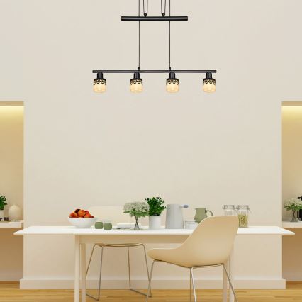 Rabalux 5345 - Candelabro num fio LACEY 4xE14/40W/230V