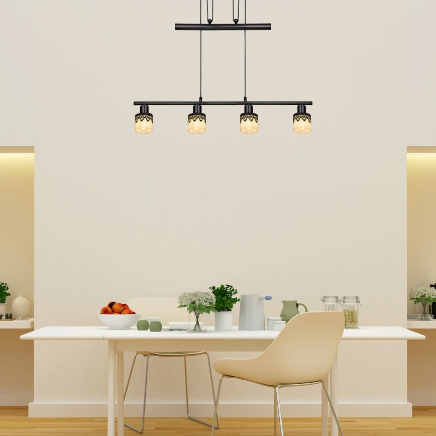 Rabalux 5345 - Candelabro num fio LACEY 4xE14/40W/230V