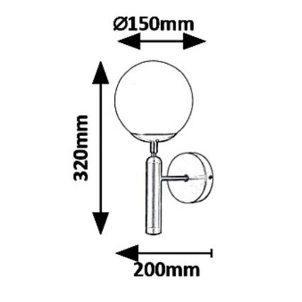 Rabalux 5351 - Luz de parede DIVINA 1xE14/9W/230V