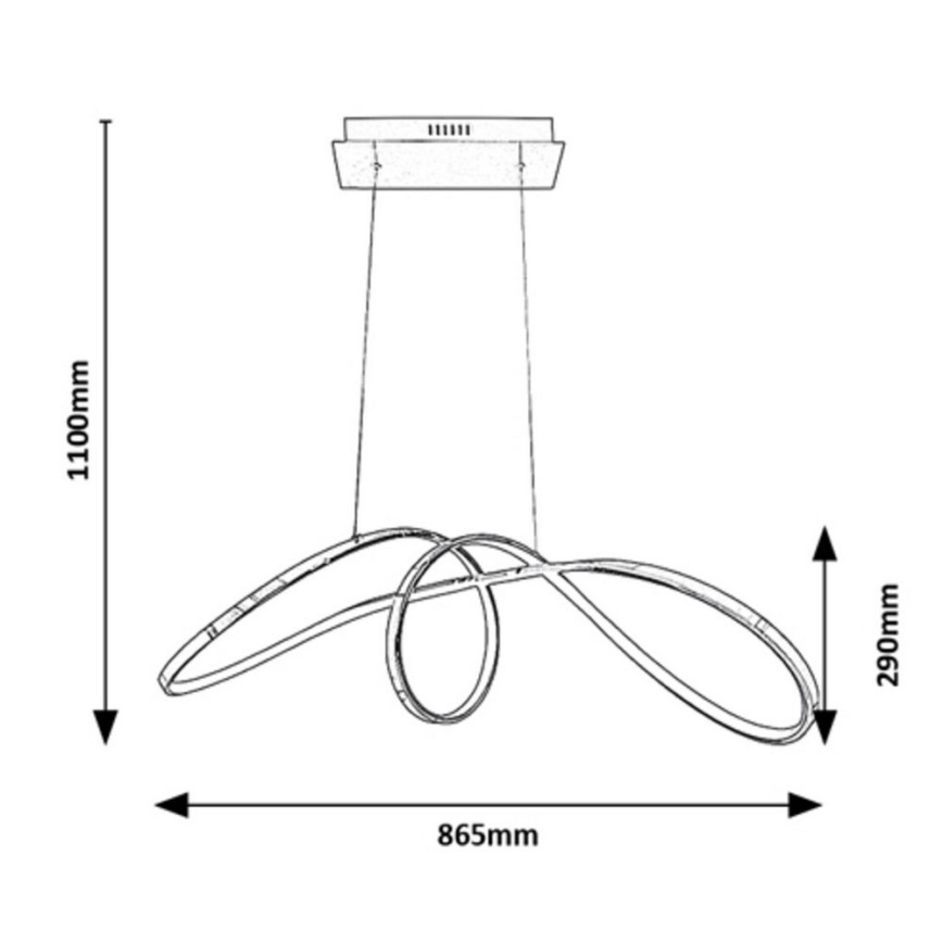 Rabalux - Candelabro suspenso LED LED/38W/230V