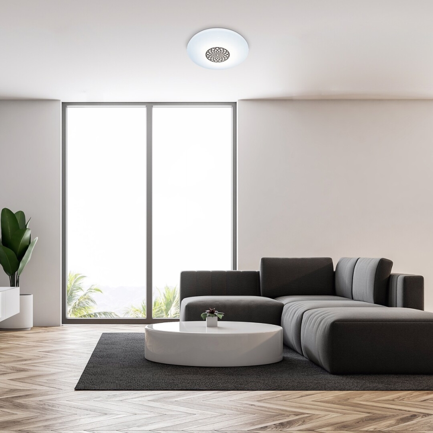 Rabalux - Iluminação de teto LED RGB com regulação LED/24W/230V 3000-6500K Wi-Fi Tuya diâmetro 39,5 cm + comando