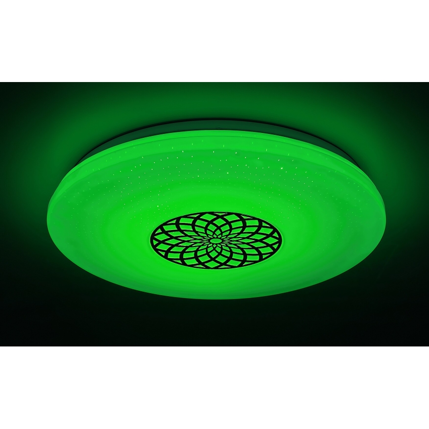 Rabalux - Iluminação de teto LED RGB com regulação LED/24W/230V 3000-6500K Wi-Fi Tuya diâmetro 39,5 cm + comando