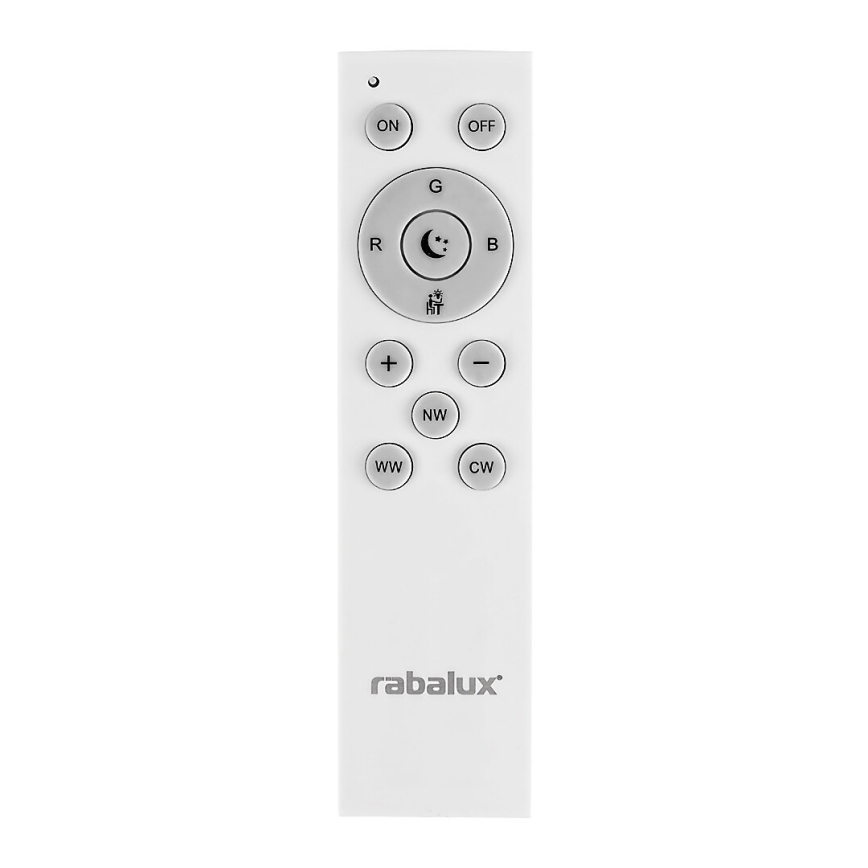 Rabalux - Iluminação de teto LED RGB com regulação LED/24W/230V 3000-6500K Wi-Fi Tuya diâmetro 39,5 cm + comando