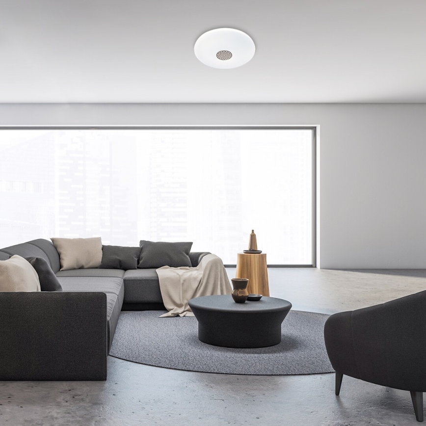 Rabalux - Iluminação de teto LED RGB com regulação LED/40W/230V 3000-6500K Wi-Fi Tuya diâmetro 60 cm + comando