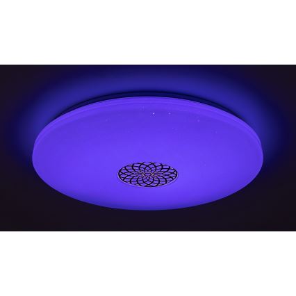 Rabalux - Iluminação de teto LED RGB com regulação LED/40W/230V 3000-6500K Wi-Fi Tuya diâmetro 60 cm + comando