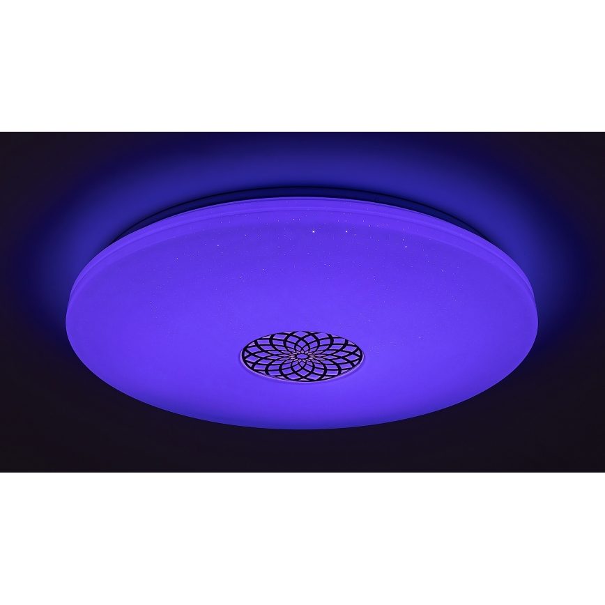 Rabalux - Iluminação de teto LED RGB com regulação LED/40W/230V 3000-6500K Wi-Fi Tuya diâmetro 60 cm + comando