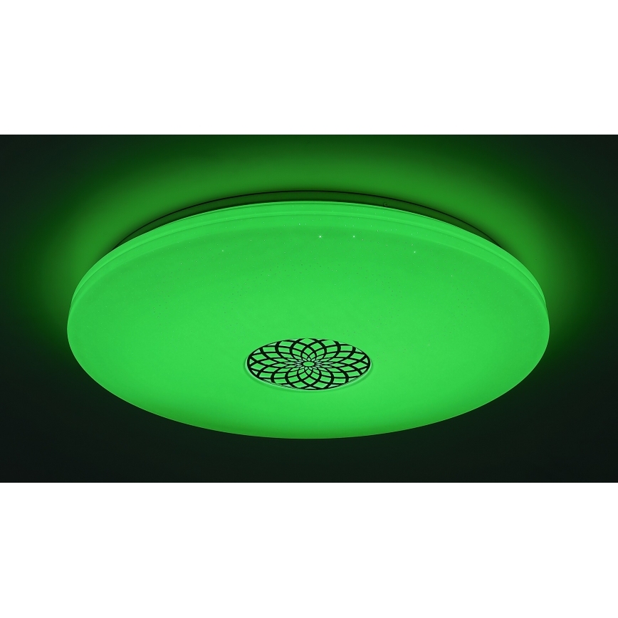 Rabalux - Iluminação de teto LED RGB com regulação LED/40W/230V 3000-6500K Wi-Fi Tuya diâmetro 60 cm + comando