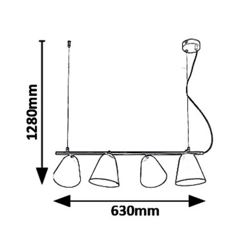 Rabalux 5377 - Candelabro num fio ALTDER 4xE14/40W/230V