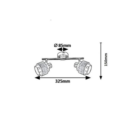 Rabalux 5380 - Foco BASIL 2xE14/40W/230V