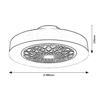 Rabalux - Iluminação de teto LED com regulação e ventoinha LED/35W/230V 3000-6000K + controlo remoto