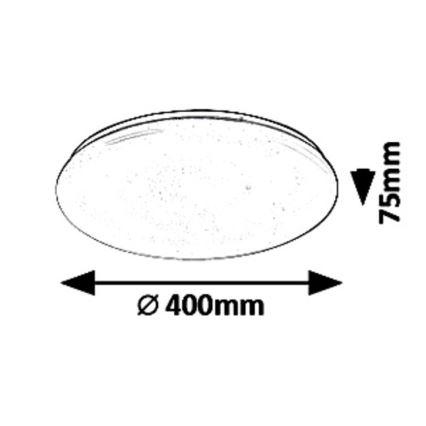 Rabalux - Iluminação de teto LED com regulação LED/36W/230V + controlo remoto 3000K - 6500K