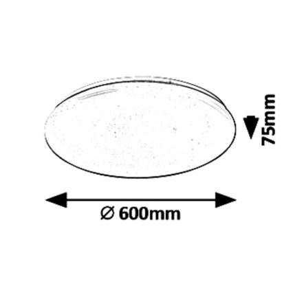 Rabalux - Plafon LED regulável LED/60W/230V com controlo remoto