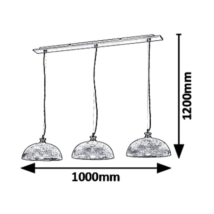 Rabalux 5460 - Candelabro num fio PETRINA 3xE27/40W/230V
