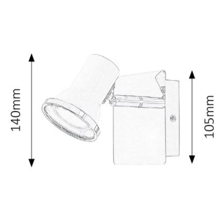 Rabalux - Luz de parede de casa de banho LED 1xGU10/4,5W/230V IP44