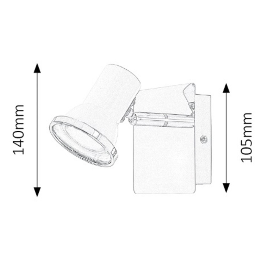 Rabalux - Luz de parede de casa de banho LED 1xGU10/4,5W/230V IP44