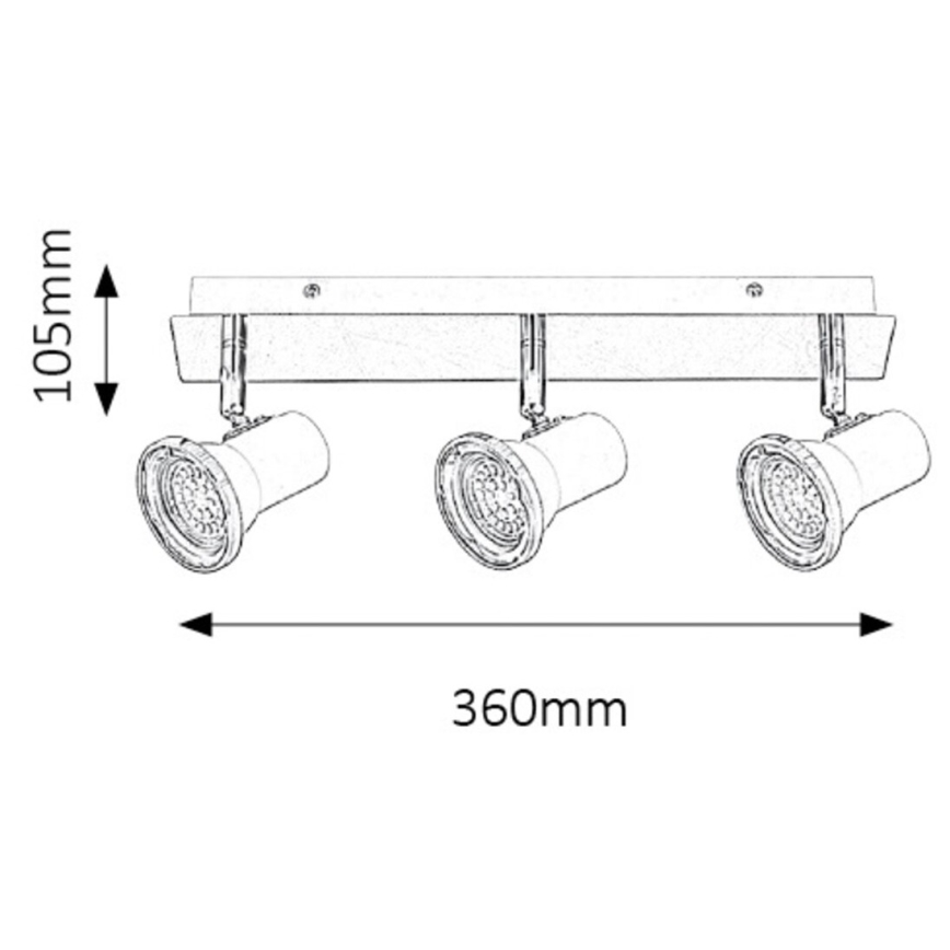 Rabalux - Foco LED para casa de banho 3xGU10/4,5W/230V IP44